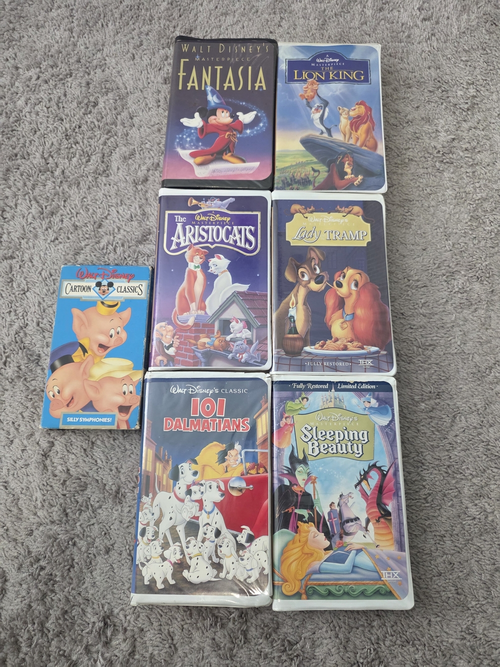 Disney Classic VHS Collection Set Of 7